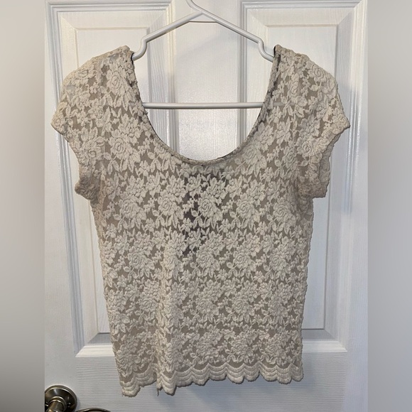 Off White Lace Shirt from Pins and Needles Size XS - Picture 1 of 4